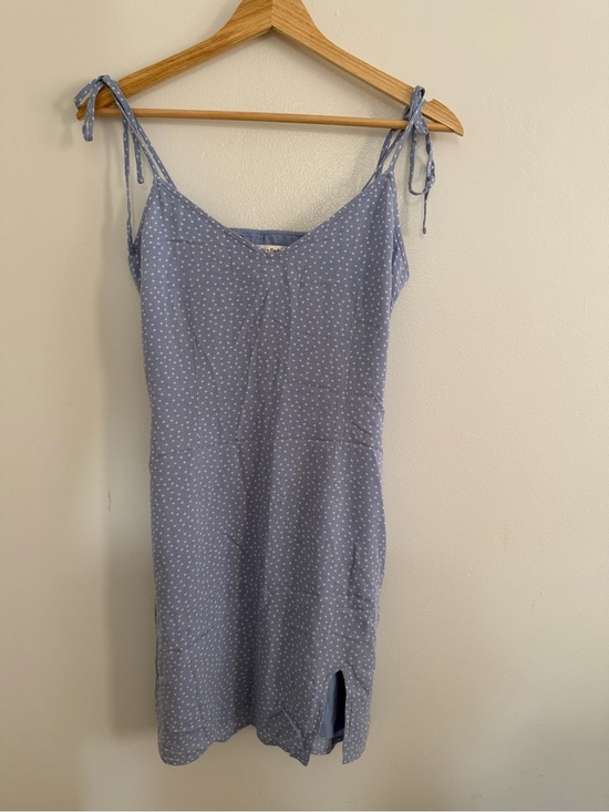 Abercrombie & Fitch Dresses & Skirts - Abercrombie & Fitch Light Blue Polka Dot Tie-Strap Mini Dress